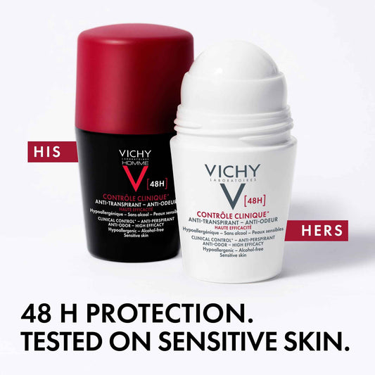 Vichy Roll-On Deodorant for Women, 48h Odour Control Antiperspirant. Dry Feel, Non-Sticky Texture. Hypoallergenic, Alcohol Free & Safe for Sensitive Skin, Recommended by Dermatologists. 50mL 🍁 All In One Marketplace Canada