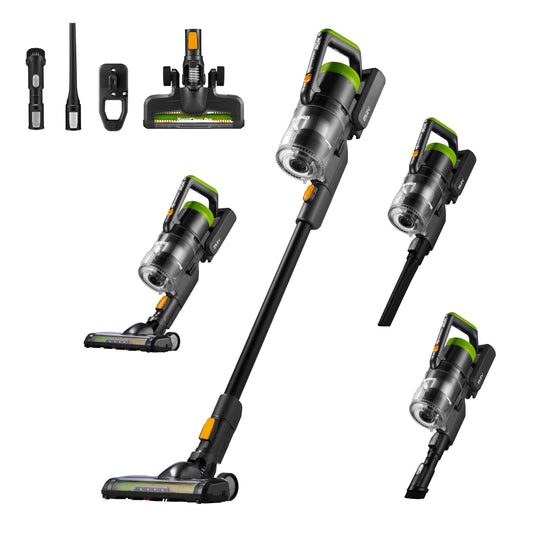 Eureka Cordless Vacuum Cleaner Powerful for Hard Floor and Pet Hair, Lightweight Portable Convenient Cordless Stick and Handheld Vacuum LED Headlight, Green, RapidClean Pro NEC285GR w/ 250W BLDC Motor 🍁 All In One Marketplace Canada