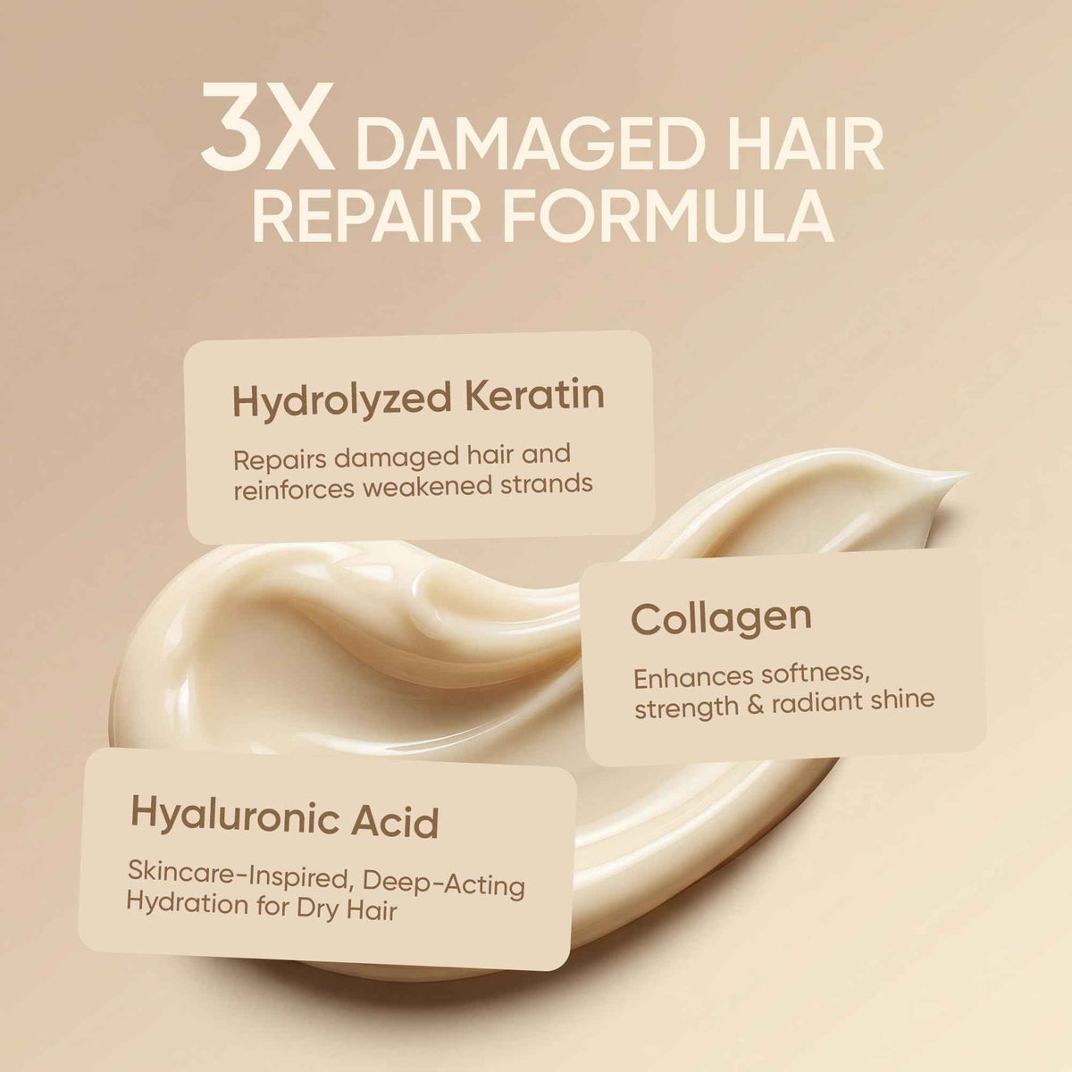 Keratin Hair Mask - Deep Conditioner for Dry, Damaged Hair — Hydrolyzed Keratin, Hyaluronic Acid, Argan Oil and Collagen - Sulfate-Free, Paraben-Free | 8.5 fl oz 🍁 All In One Marketplace Canada