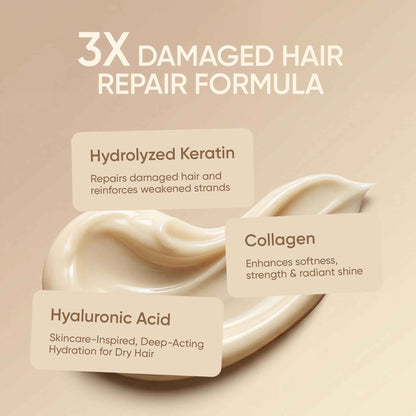 Keratin Hair Mask - Deep Conditioner for Dry, Damaged Hair — Hydrolyzed Keratin, Hyaluronic Acid, Argan Oil and Collagen - Sulfate-Free, Paraben-Free | 8.5 fl oz 🍁 All In One Marketplace Canada