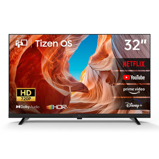 FPD 32 Inch Smart TV 720p HD Powered by Tizen OS Compatible with Samsung TV Plus, Dolby Audio, HDR 10, Gaming Hub, SmartThings, Voice Control, Built-in Miracast, Flat Screen Television (AT32-P1, 2026) 🍁 All In One Marketplace Canada