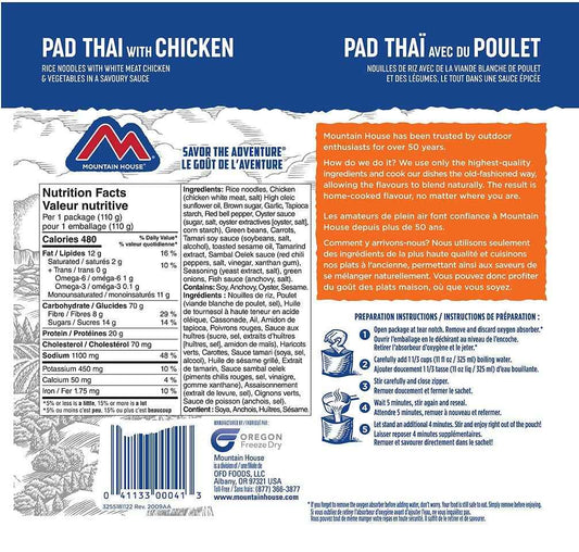 Mountain House Pad Thai with Chicken, Freeze Dried Emergency Food (1 Pouch) 🍁 All In One Marketplace Canada