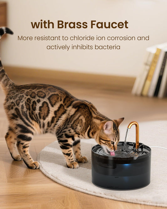 MISFANS Cat Water Fountain, 71oz/2.1L Cat Fountain, Automatic Pet Water Fountain with Ultra-Quiet Pump, Dog Drinking Fountains with 1 Filter & 1 Sponge,Water Dispenser Indoor-Suitable Multiple Pets 🍁 All In One Marketplace Canada