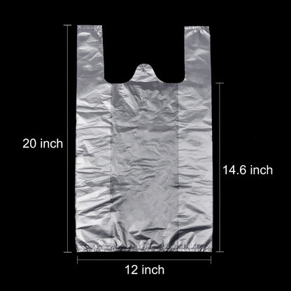 T Shirt Bags Plastic Grocery Bags with Handles for Merchandise and Supermarket, Bolsas De Plastico Para Negocio, 12 x 20 Inch (White, 200Pcs) 🍁 All In One Marketplace Canada