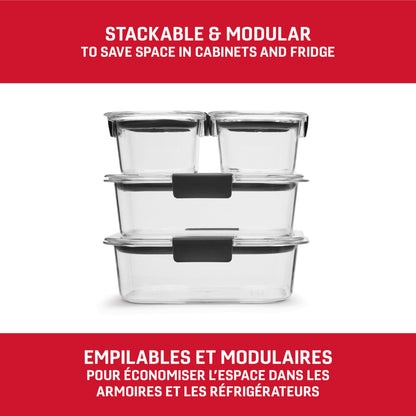 Rubbermaid 44-Piece Brilliance Food Storage Containers with Lids for Lunch, Meal Prep and Leftovers, Dishwasher Safe, Leak-Proof & BPA-Free 🍁 All In One Marketplace Canada