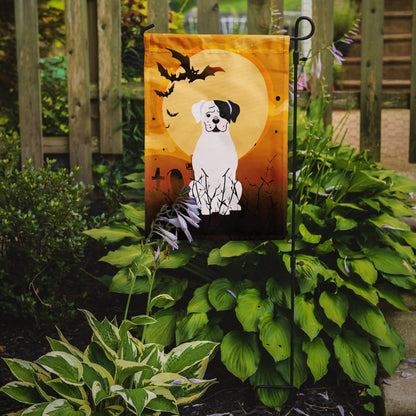 Caroline's Treasures BB4380GF Halloween White Boxer Cooper Flag Garden Size, Small, Multicolor