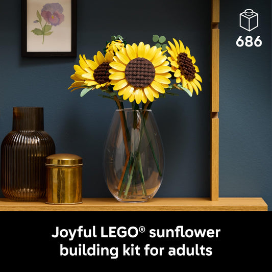 LEGO Botanicals Sunflower Bouquet Building Set for Adults, Ages 18+ - Artificial Flowers for Home Office, Bedroom, or Desk Decor - Gifts for Women & Men - 11502 🍁 All In One Marketplace Canada