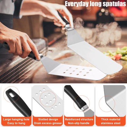 RINPIR 42pcs Griddle Accessories Kit for Blackstone, Flat Top Grill Spatula Set with Enlarged Spatulas, Melting Dome and Burger Press, Professional Hibachi Tools Gifts for Outdoor BBQ Teppanyaki 🍁 All In One Marketplace Canada