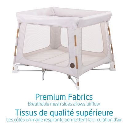Maxi-Cosi Swift Playard, Playpen with 3-in-1 (Newborn bassinet, toddler, play), Portable, ultra comfort, 1 step fold, travel bag included, Horizon Sand 🍁 All In One Marketplace Canada