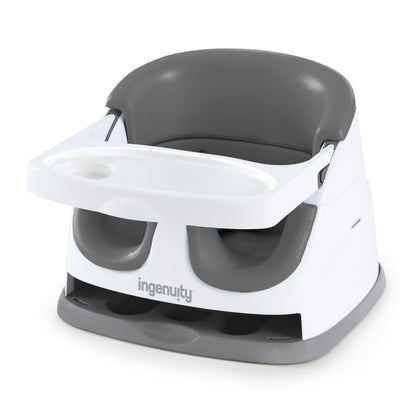 Ingenuity Baby Base 2-in-1 Booster Feeding and Floor Seat with Self-Storing Tray - Slate 🍁 All In One Marketplace Canada
