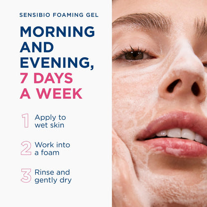 Bioderma Sensibio Foaming Gel Gentle Face Cleanser, Cleansing and Makeup Removing Refreshing Feeling for Sensitive Skin, Unscented, 16.9 Fl Oz 🍁 All In One Marketplace Canada