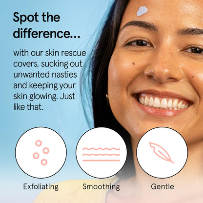 grace & stella Award Winning Skin Rescue Covers with Hydrocolloid (Multishape, 72 Count) - With Salicylic Acid and Tea Tree for Absorbing Impurities - Dermatologist Tested Skin Care, Cruelty Free, Vegan 🍁 All In One Marketplace Canada