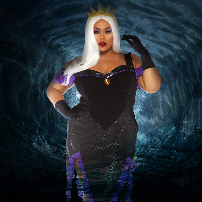 Leg Avenue Women's Sultry Sea Witch Halloween Costume, Multi, 2X