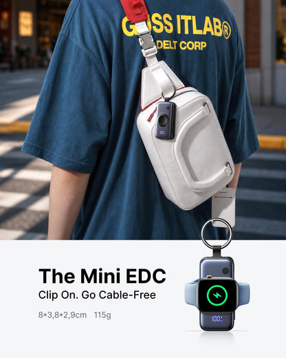 INIU Mini Portable Charger for Apple Watch, Power Bank with Built-in USB C Cable, 5000mAh 20W PD Fast Charging smart Watch Charging Dock for Apple Watch Ultra 11 10 9 8 SE, iPhone Air 17 16 15 Air 🍁 All In One Marketplace Canada