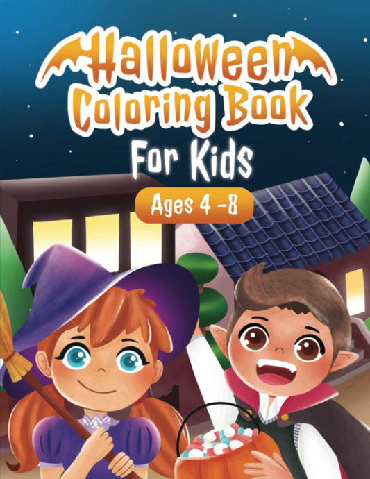 Halloween coloring book for kids ages 4-8: Halloween Designs Including Pumpkins, Houses, Witches, Ghosts, Cats, and More!