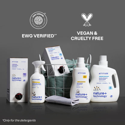 ATTITUDE Liquid Laundry Detergent Refill, EWG Verified, HE Compatible, Plant-Based & Vegan, Natural Laundry Soap, Made in Canada, Wildflowers Scent, 160 Loads, 4 Liters 🍁 All In One Marketplace Canada