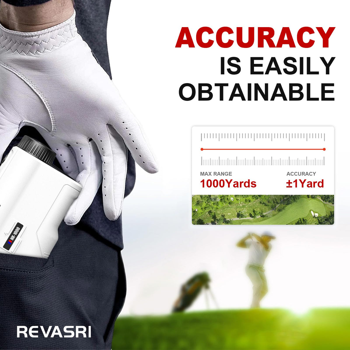 REVASRI Golf Rangefinder with Slope and Pin Lock Vibration, External Slope Switch for Golf Tournament Legal, Rangefinders with Rechargeable Battery 1000YDS Laser Range Finder 🍁 All In One Marketplace Canada