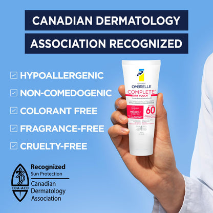 Garnier Ombrelle Complete Dry Touch Sunscreen Lotion, SPF 60, Travel Sunscreen, For Face & Body, For Sensitive Skin, Water-Resistant, Non-Sticky, Very High Broad Spectrum UVA/UVB Protection, 90ml 🍁 All In One Marketplace Canada
