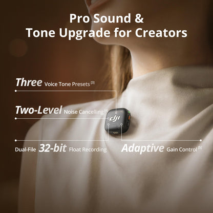 DJI Mic 3 (2 TX + 1 RX + Charging Case), Wireless Microphone for iPhone/Camera/Android, Ultralight, Adaptive Gain Control for Balanced Volume, Dual Band Anti-Interference, 28hrs Use, Vlog 🍁 All In One Marketplace Canada