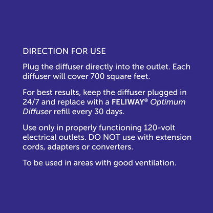 FELIWAY Optimum Diffuser Refill Value Pack, Promotes Calmness AND Harmony in Cats & Kittens, VHP Registered NN.P5V2, includes 3 Refills, Lasts 90 Days, Cat Calming Pheromones, 3 x 48ml 🍁 All In One Marketplace Canada
