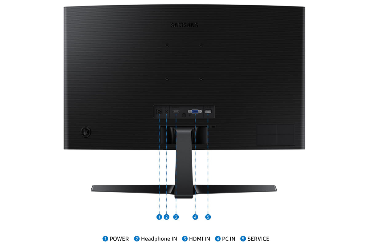Samsung 27-inch FHD Black Curved Screen Monitor with 100 Hz Refresh Rate, Game Mode, Eye Saver Mode - (LS27D368GANXZA) [Canada Version]