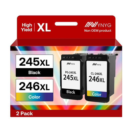 245XL 246XL Combo Pack Compatible for Canon Ink 245 246 PG-245XL CL-246XL Work with Canon Pixma TS3120 MG2520 MX492 TR4520 TS202 MG2525 MG3022 MG2522 MG2922 MG2420 Remanufactured (Black, Tri-Color) 🍁 All In One Marketplace Canada