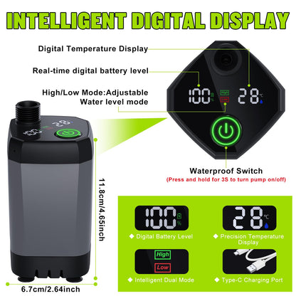 Portable Shower for Camping, [Long-Lasting] Spopal 6000mAh Rechargeable Camping Shower with Intelligent LED Display, 4 Spray Modes, IPX7 Waterproof Outdoor Shower Kit for Hiking, Travel, Car, Pet 🍁 All In One Marketplace Canada
