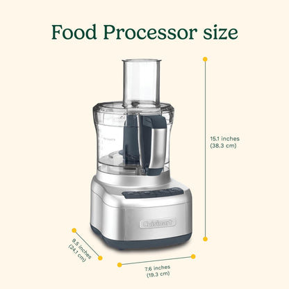 Cuisinart Elemental 8-Cup (2L) Food Processor, 350W, Silver (FP-8SVEC) 🍁 All In One Marketplace Canada