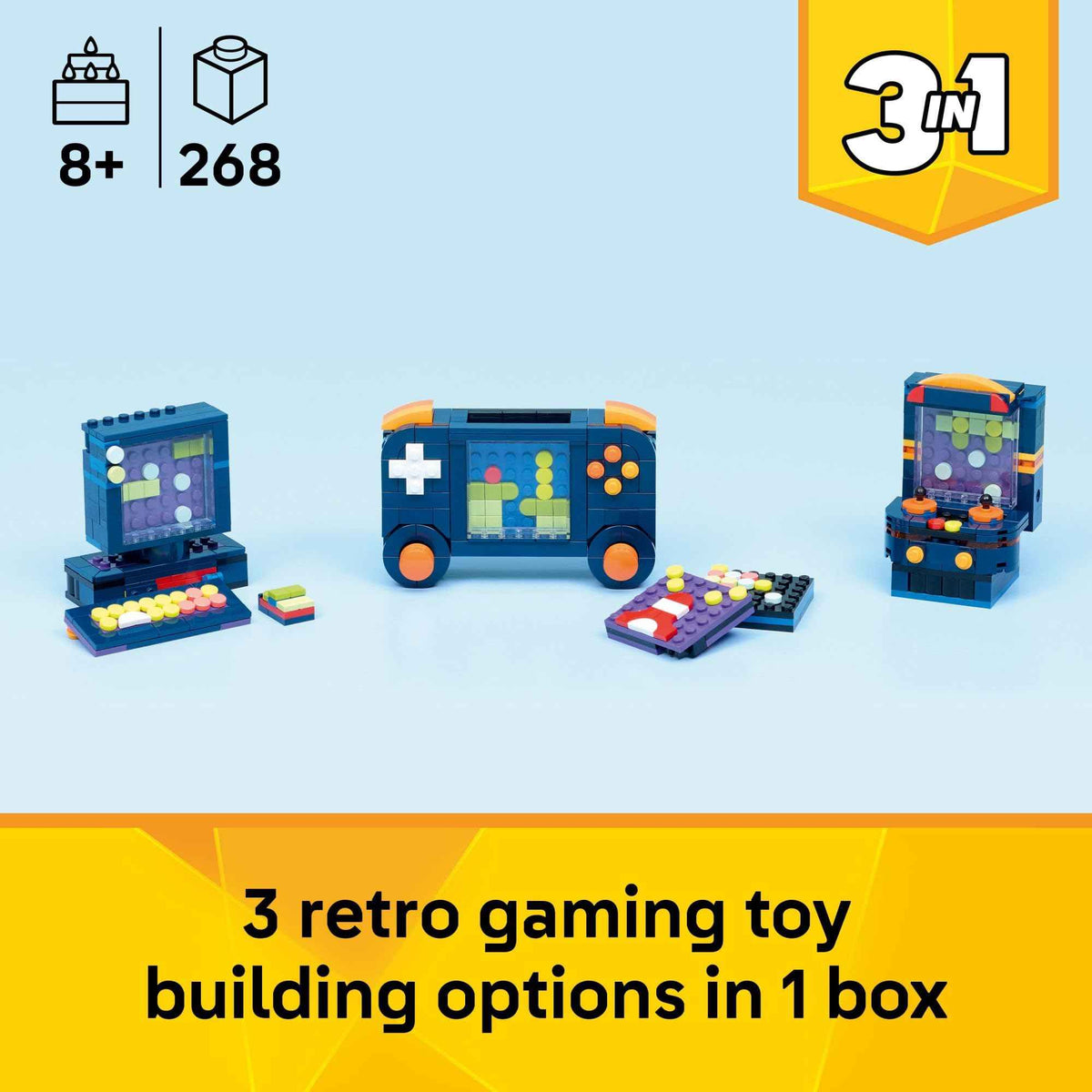 LEGO Creator 3 in 1 Retro Gaming Console Building Toy for Boys & Girls - Kids Build a Console, Mini Arcade Game, or Mini Computer - Gift Idea for Gaming Fans, Ages 8+ - 31380 🍁 All In One Marketplace Canada