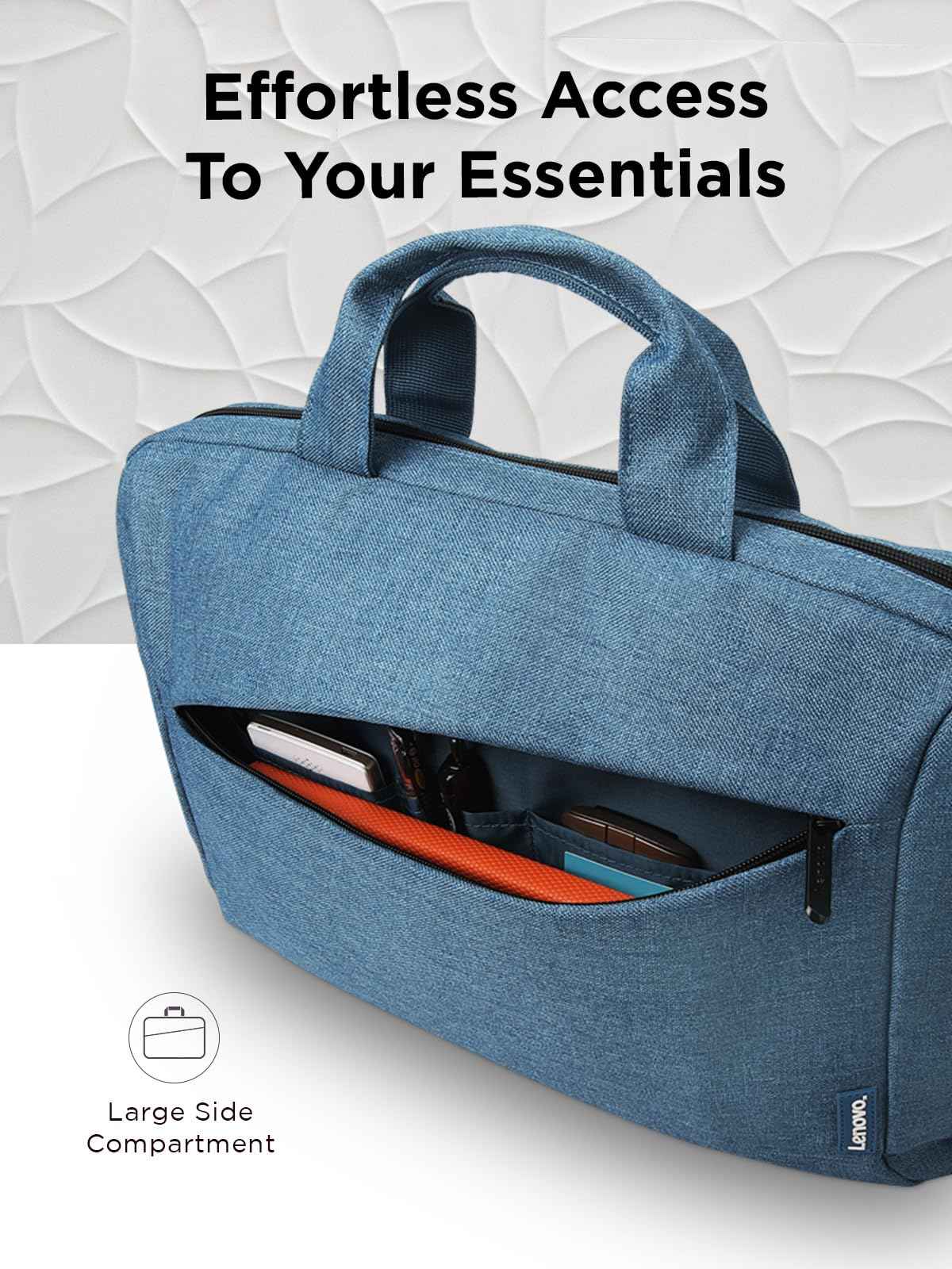 Lenovo Laptop Carrying Case T210, fits for 15.6-Inch Laptop and Tablet, Sleek Design, Durable and Water-Repellent Fabric, Business Casual or School, GX40Q17230 Casual Toploader - Blue 🍁 All In One Marketplace Canada