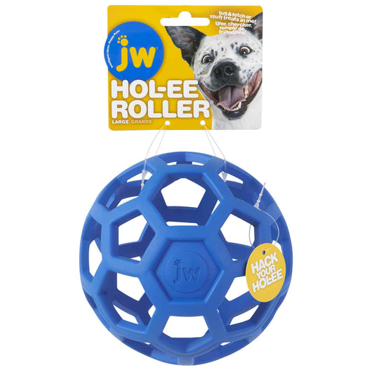 JW Pet HOL-ee Roller Original Do It All Dog Toy Puzzle Ball, Natural Rubber, Assorted Colors, Large 🍁 All In One Marketplace Canada