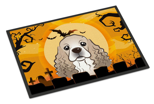 Caroline's Treasures BB1774MAT Halloween Cocker Spaniel Door Mat, Indoor Rug or Outdoor Welcome Mat 18x27 Doormat, 18H X 27W, Multicolor