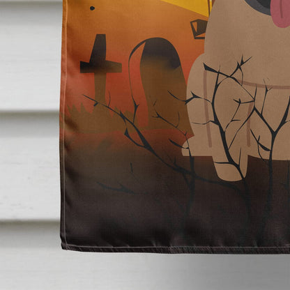 Caroline's Treasures BB4271CHF Halloween Pug Brown Canvas House Size Flag, Large, Multicolor