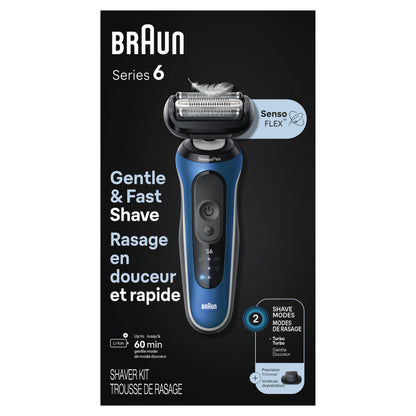 Braun Electric Razor for Men Series 6, Beard Shaver, Electric Shaver, GentleFlex, SkinGentle Foil, with Precision Trimmer, S6 6120s, 1 item 🍁 All In One Marketplace Canada