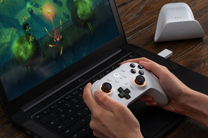 8BitDo Ultimate 2 Bluetooth Controller for Switch/Switch 2 & Windows PC, Switch Pro Controller with TMR Joysticks, Switchable Hall Effect/Tactile Triggers, Vibration and Motion Control - White 🍁 All In One Marketplace Canada