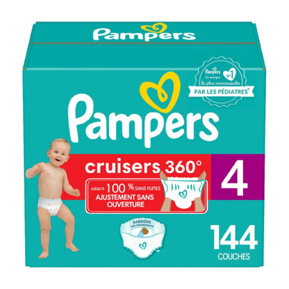 Pampers Cruisers 360 Pull-On Diapers, Size 4 (22-37 lbs), Babyproof up to 100% leakproof diaper1 Pack (Count of 144) 🍁 All In One Marketplace Canada
