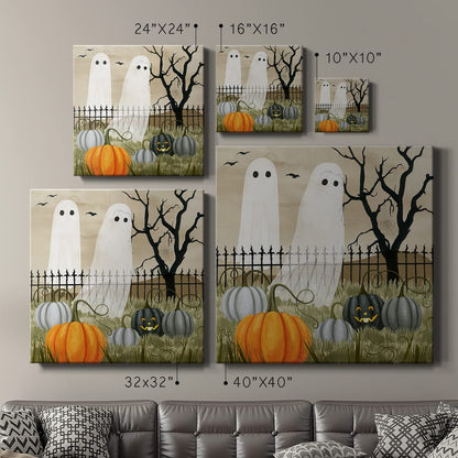 Renditions Gallery Modern Canvas Wall Art Pictures for Office Decorations Halloween Hunted Pumpkin Patch Premium Wall Hanging Wooden Artwork for Livingroom Kitchen Paintings - 32"X32" LT508