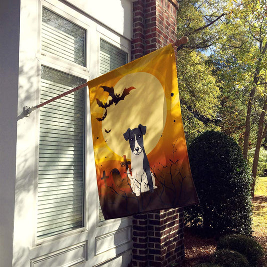 Caroline's Treasures BB4364CHF Halloween Smooth Fox Terrier Flag Canvas House Size, Large, Multicolor