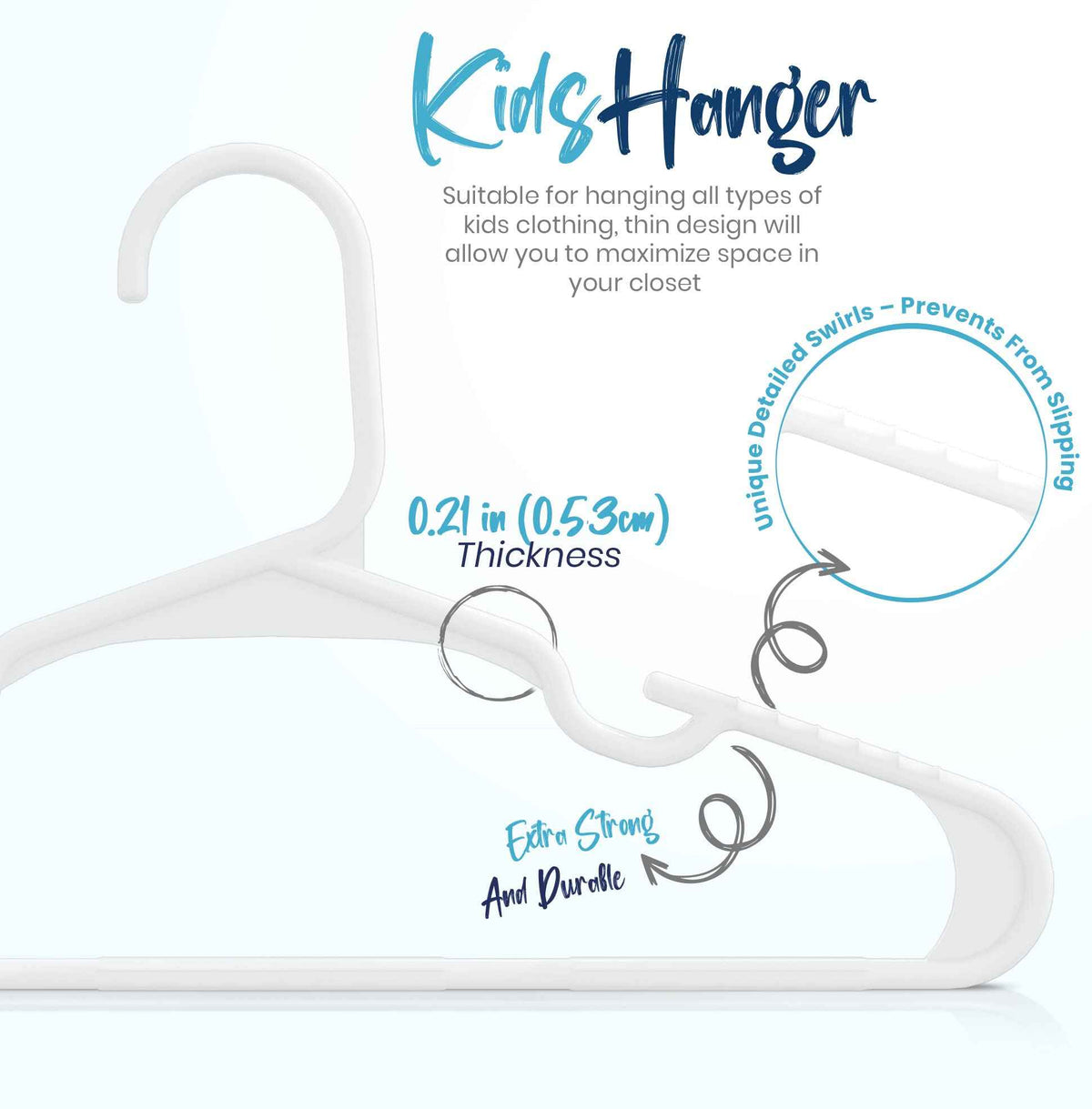 Utopia Home Kids Hangers - Plastic Baby Hangers for Closet - Childrens Hangers for Clothes & Infant Hangers for Closet - Ideal for Everyday Standard Use (White, Pack of 60) 🍁 All In One Marketplace Canada