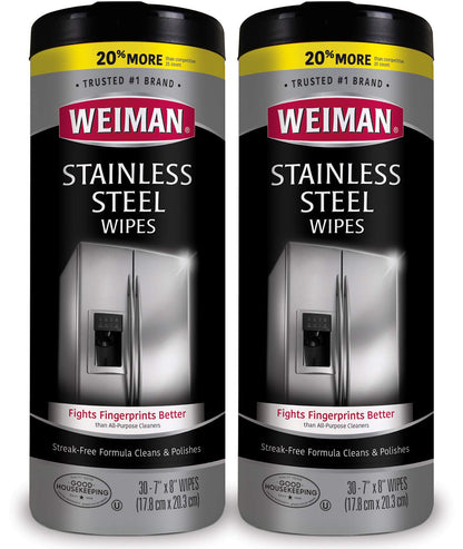Weiman Stainless Steel Wipes, 30 ct-2 pk 🍁 All In One Marketplace Canada