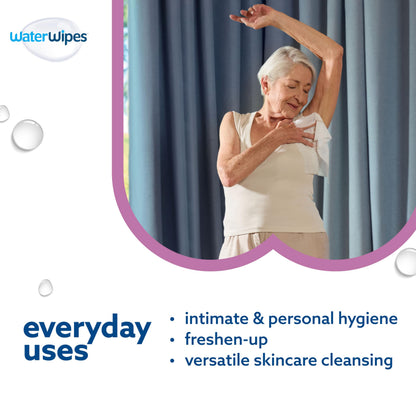 WaterWipes Sensitive+ Body & Intimate Wipes, 3-In-1 Cleans, Cares, Protects, 99.9% Water, Unscented & Hypoallergenic Hygiene Wet Wipes, Adult Care, 90 Wipes (3 Packs) 🍁 All In One Marketplace Canada