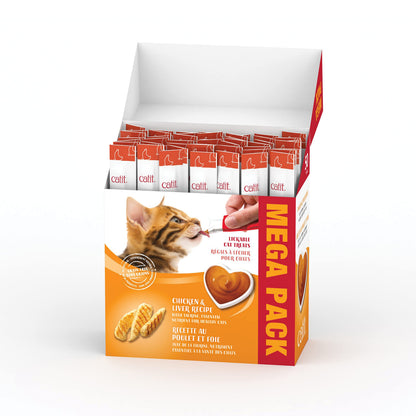 Catit Creamy Cat Treats Lickable, Chicken & Liver Flavor, 50 tubes, Mega Pack, Hand-Fed Lickable Cat Treats, Healthy & Hydrating, Made With Fresh Ingredients, Gaterie Pour Chat 🍁 All In One Marketplace Canada