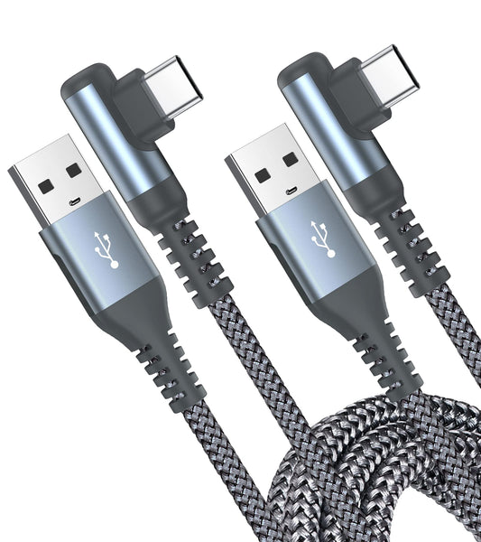 USB C Charging Cord Right Angle [2Pack 6FT] AviBrex 3.1A USB C Cable Type C Fast Charger Cable Nylon Cord for i Phone 17 16 15 Pro Max,Samsung S26/S25/S24/S23/S22/S21 Plus/Ultra/FE,A71/A54/A51/Note20 🍁 All In One Marketplace Canada