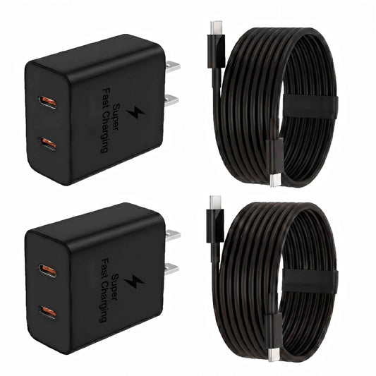 Super Fast Charger USB C, 2-Pack 45W USB C Charger with 6FT C to C Cable, Dual Port Fast Charger USB C for Samsung Galaxy S26/S25/S24/S23/S22/S21/S20/Plus/Ultra,Android,Galaxy Tablet,Phone 17/16/15 🍁 All In One Marketplace Canada
