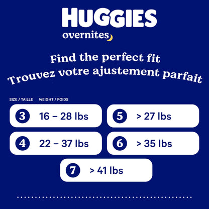 Huggies Overnites Size 4 Overnight Diapers (22-37 lbs), 58 Ct 🍁 All In One Marketplace Canada
