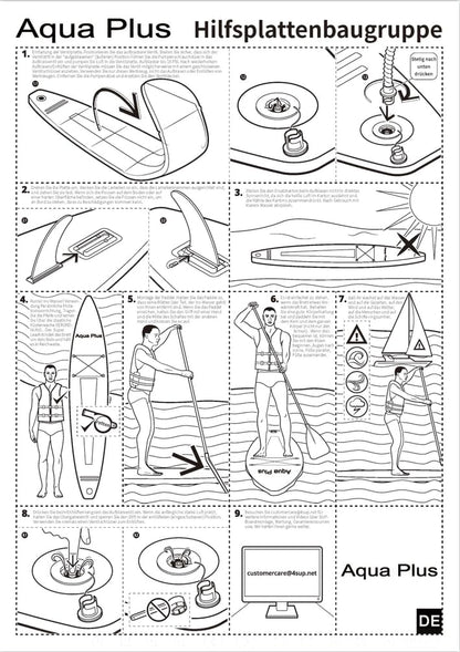 Aqua Plus 6inches Thick Inflatable SUP for All Skill Levels Stand Up Paddle Board,Paddle,Pump,ISUP Travel Backpack, Leash,Shoulder Strap,Youth,Adult Inflatable Paddle Board 🍁 All In One Marketplace Canada