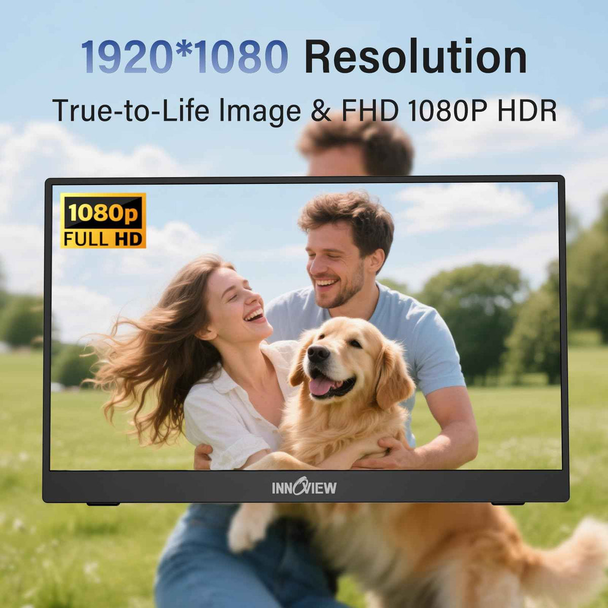InnoView Portable Monitor, 15.6 Inch FHD 1080P USB C HDMI Second External Monitor for Laptop, Desktop, MacBook, Phones, Tablet, PS5/4, Xbox, Switch, Built-in Speaker with Smart Cover 🍁 All In One Marketplace Canada