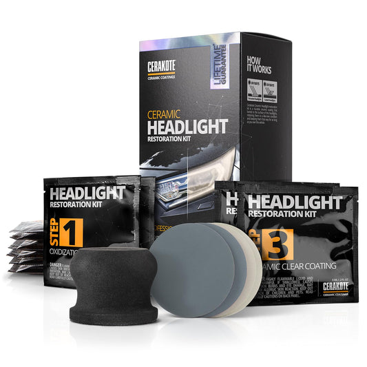 CERAKOTE® Ceramic Headlight Restoration Kit – Guaranteed To Last As Long As You Own Your Vehicle – Brings Headlights back to Like New Condition - 3 Easy Steps - No Power Tools Required 🍁 All In One Marketplace Canada