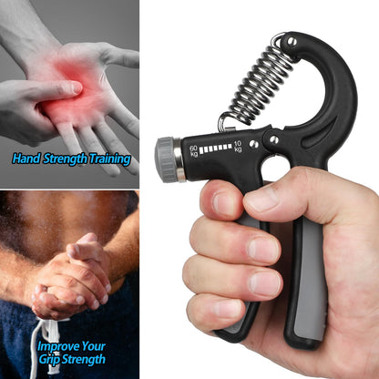 NIYIKOW 2 Pack Hand Grip Strengthener, Grip Strength Trainer, Adjustable Resistance 22-132Lbs (10-60kg), Forearm Strengthener, Perfect for Musicians Athletes - Grey 🍁 All In One Marketplace Canada