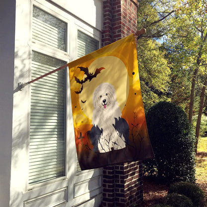 Caroline's Treasures BB4362CHF Halloween Old English Sheepdog Flag Canvas House Size, Large, Multicolor